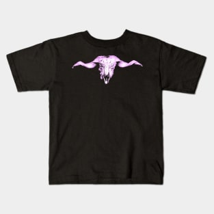 Aries Skull Purple Kids T-Shirt